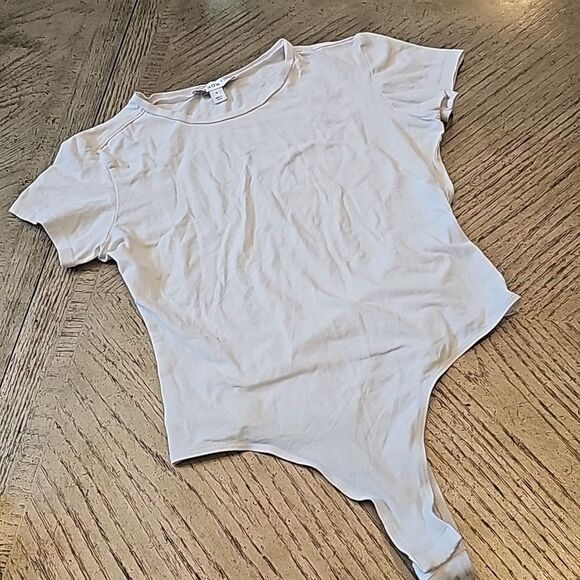White t shirt bodysuit size S - Picture 1 of 5